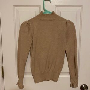 Chelsea and Violet Tan mock turtle neck XS